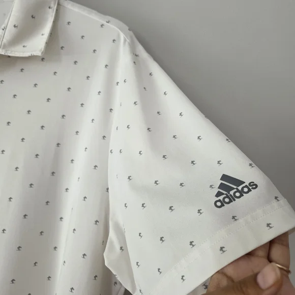 Adidas Primegreen Men's White Polo‎ Shirt Size Large - Picture 5 of 10